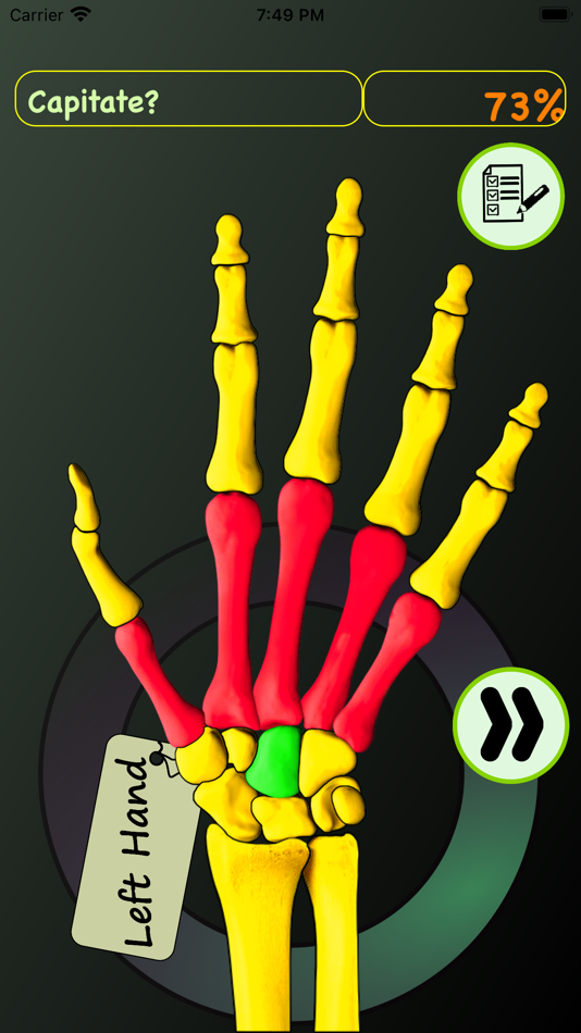 #5. Hand Bones: Speed Anatomy Quiz (iOS) 由: Krzysztof Gwiazda