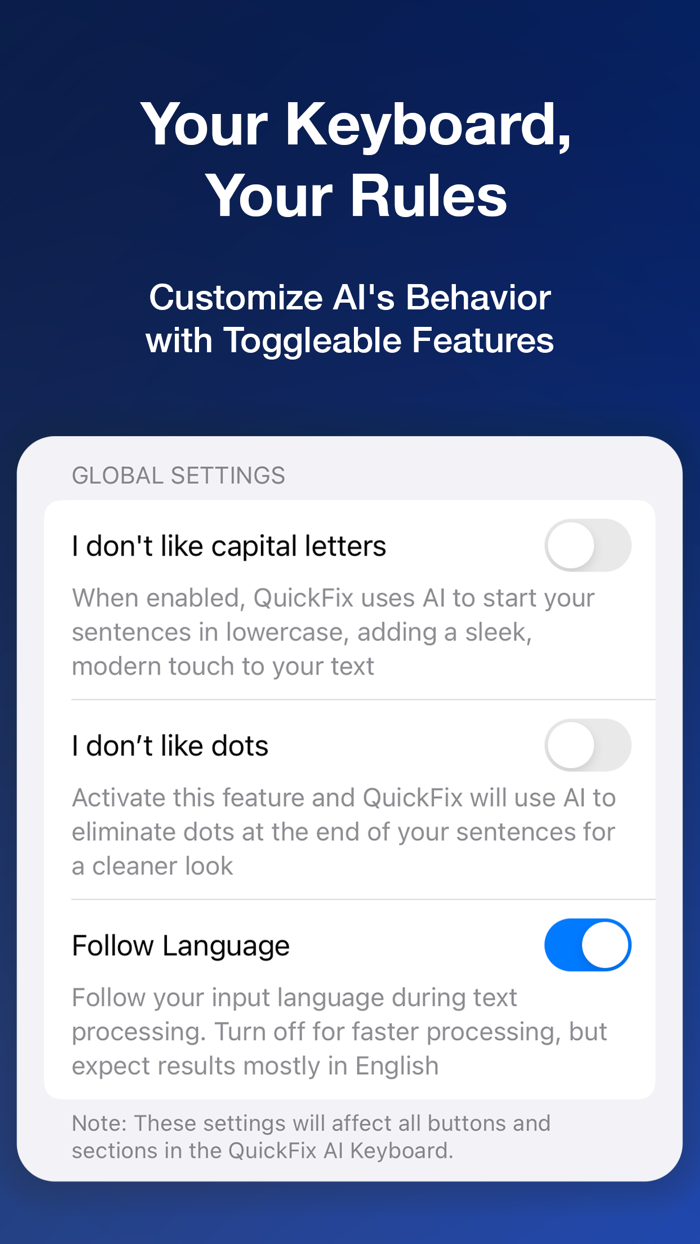 QuickFix AI Keyboard