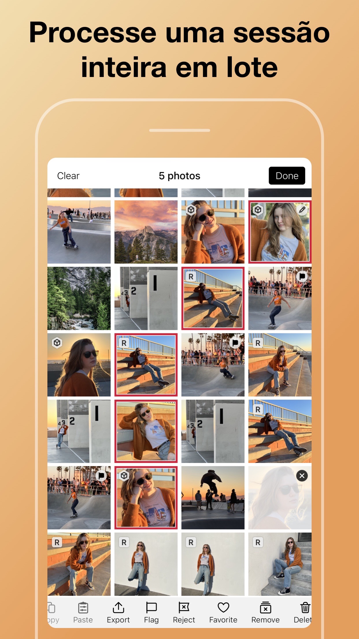 Screenshot do app Darkroom: Edite fotos e vídeos