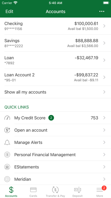 Fidelity Mobile Banking Screenshot