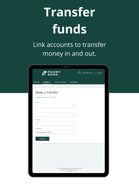 Fahey Bank Mobile Banking iPad screenshot 6 - Finance app