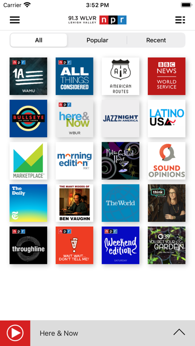 WLVR Radio Screenshot