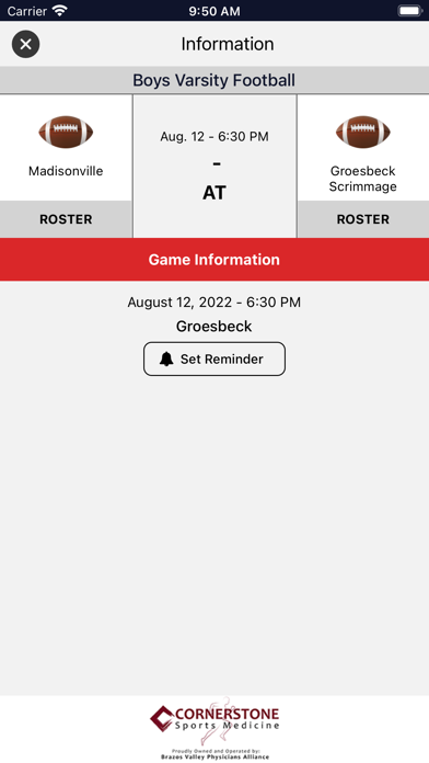 Madisonville CISD Athletics Screenshot