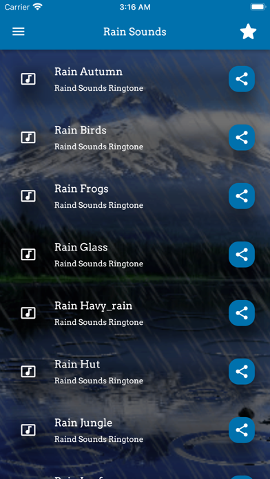 Rain Sounds Ringtones Screenshot
