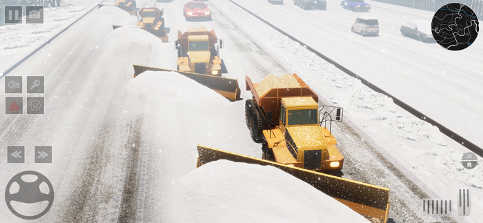 Heavy Excavator Snow Plow Sim
