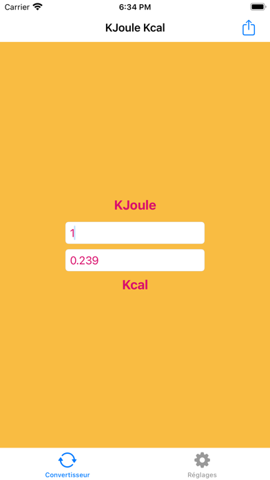 Screenshot #1 pour KJoule Kcal