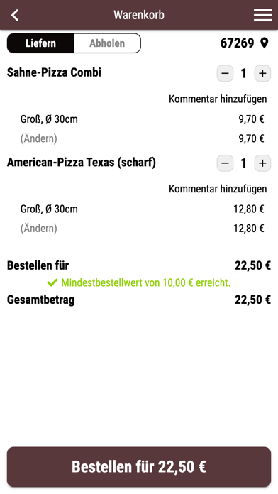 Toni´s Pizza Grünstadt Screenshot