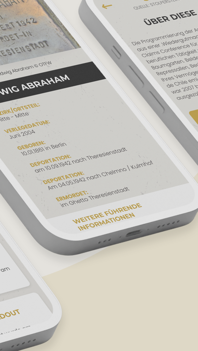 Stolpersteine - Die Schicksale Screenshot