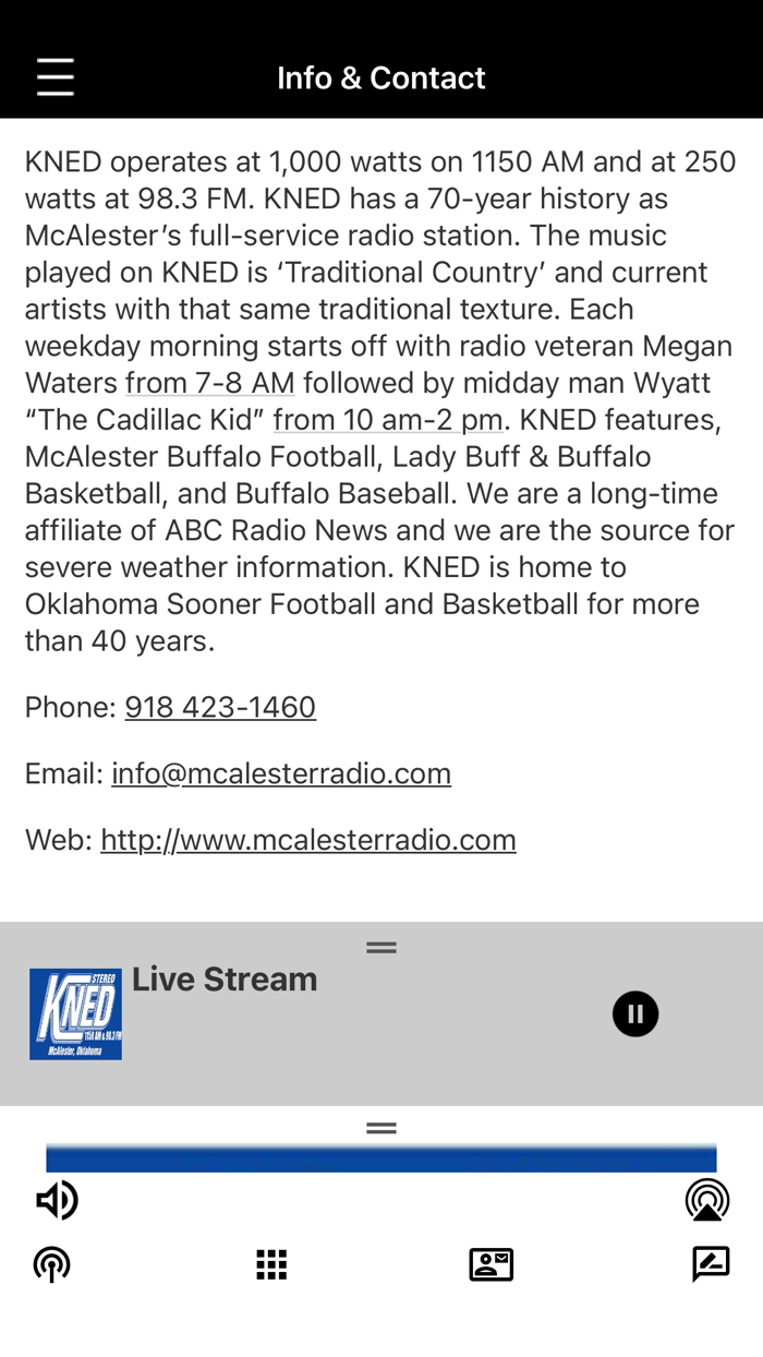 KNED 1150AM and 98.3FM