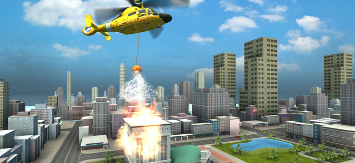 City Helicopter Rescue Mission