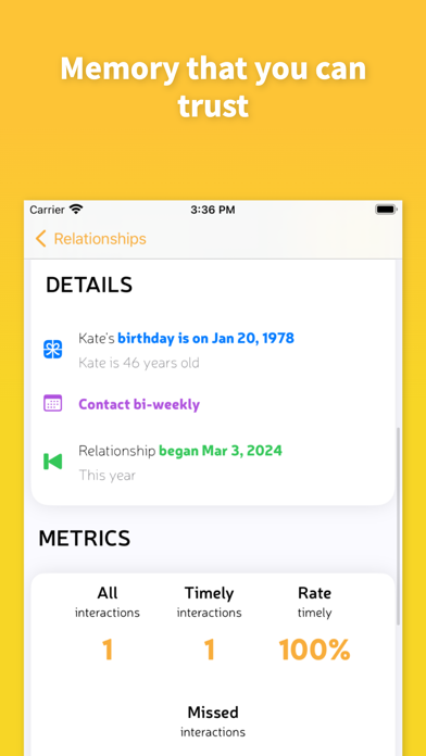 Linc - Friendship Tracker Screenshot