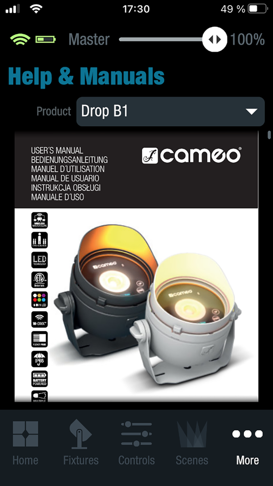 #7. Cameo iDMX Version 2 (iOS) 由: ADAM HALL GMBH