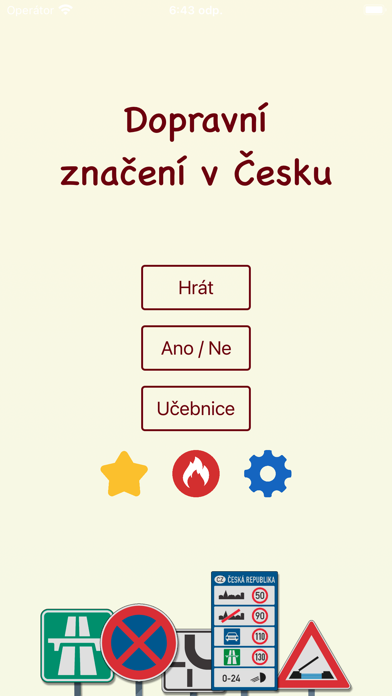 Dopravní značky v ČR: Test Screenshot