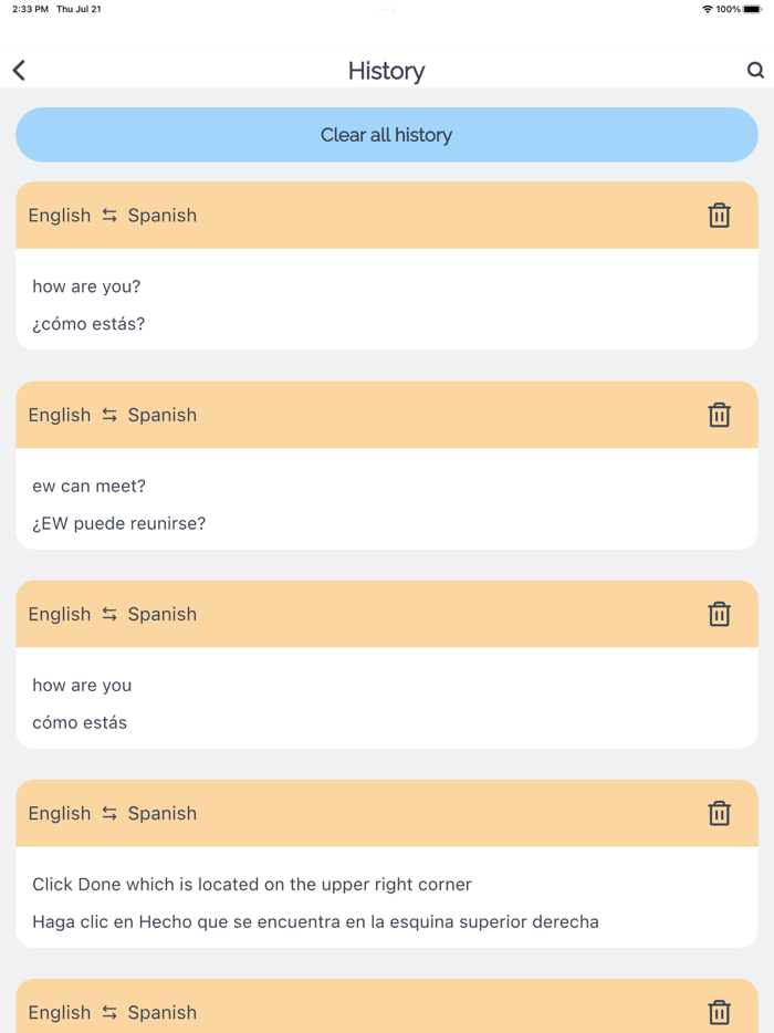Language Translate Dictionary