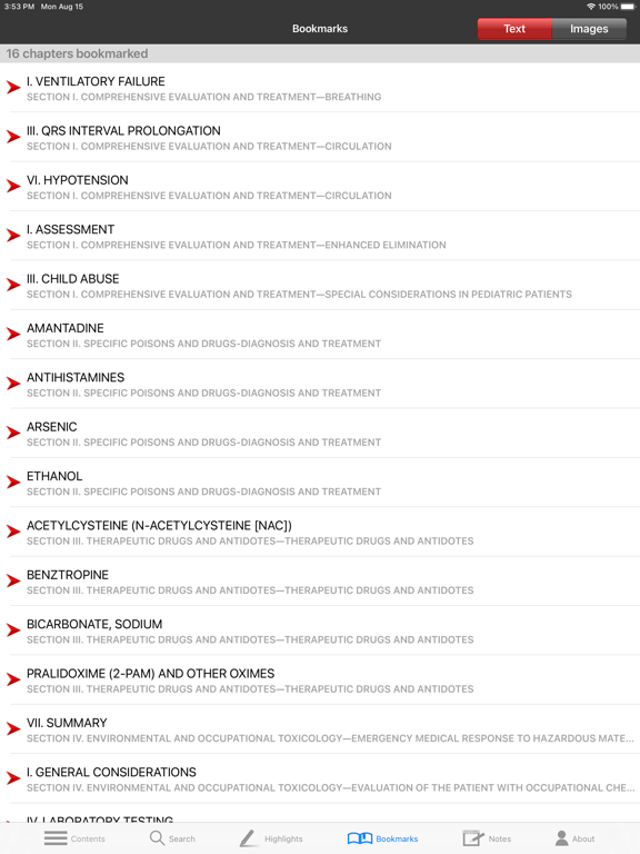 Poisoning and Drug Overdose 8E iPad screenshot 10 - Medical app
