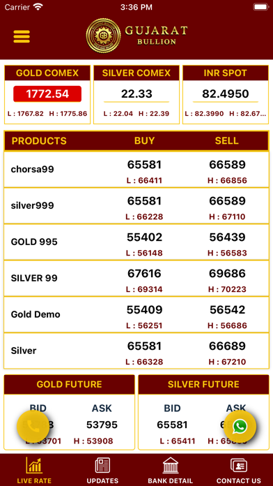 Gujarat Bullion Screenshot