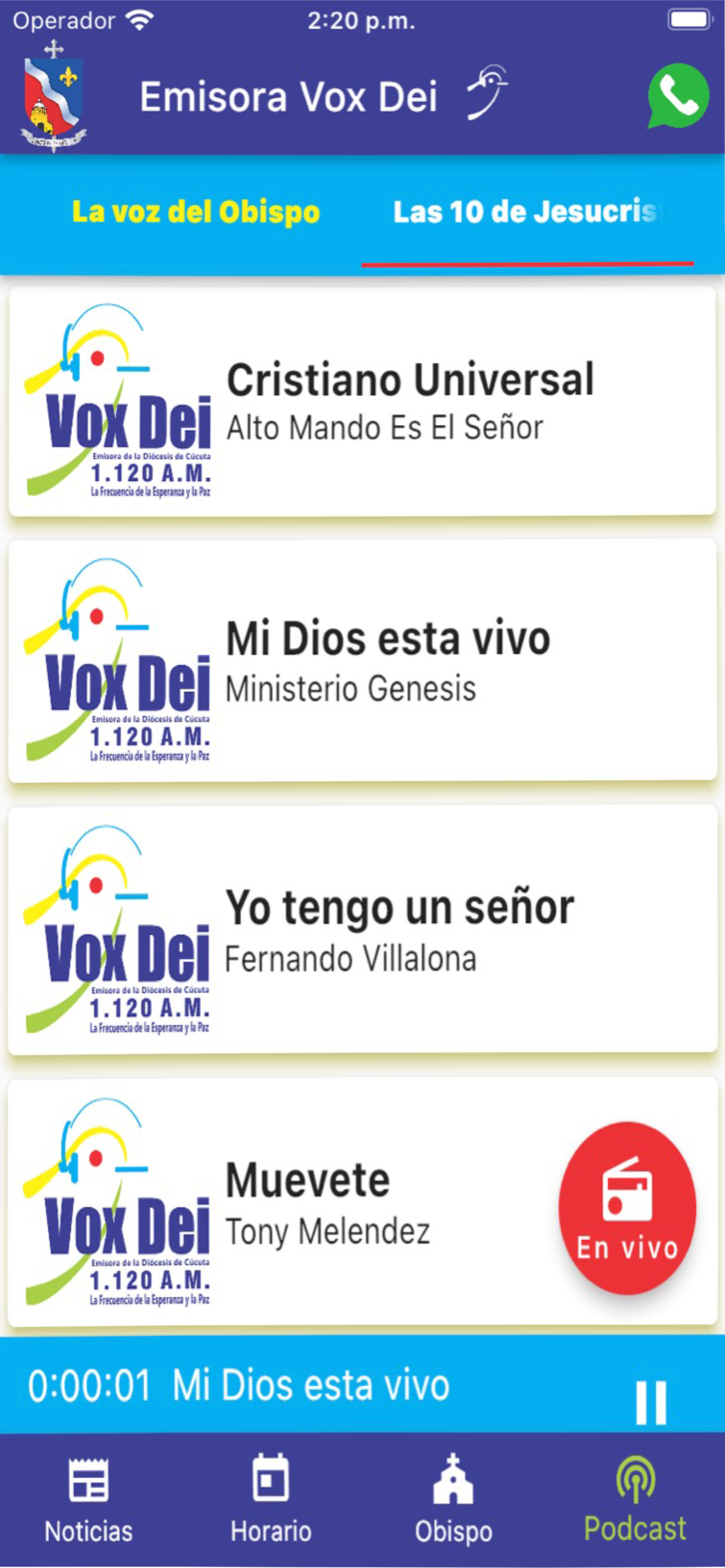 Emisora Vox Dei screenshot 7