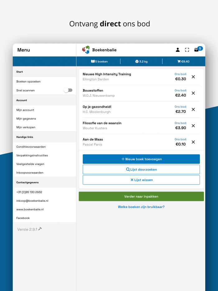 Boekenbalie - boeken verkopen