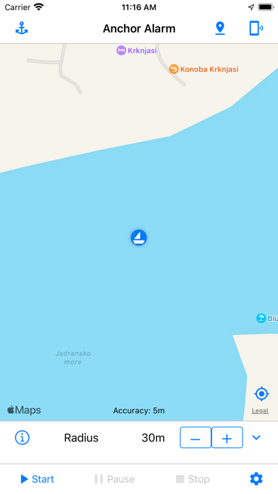 Anchor Alarm / Watch Screenshot