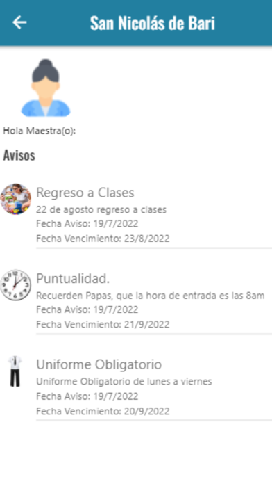 Colegio San Nicolás de Bari Screenshot