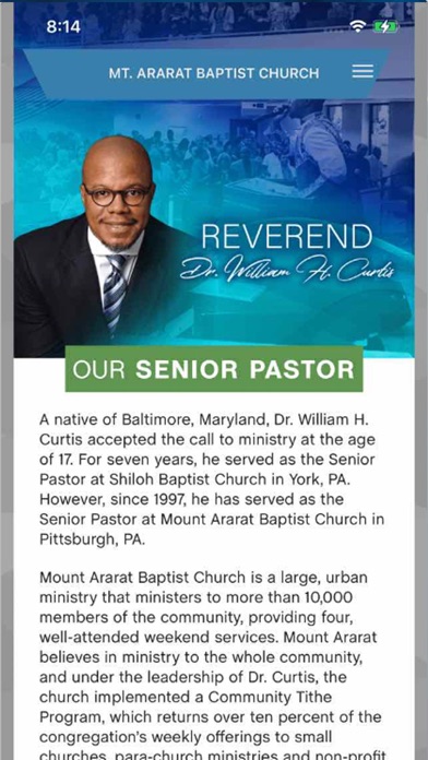 Mount Ararat Baptist Church Screenshot