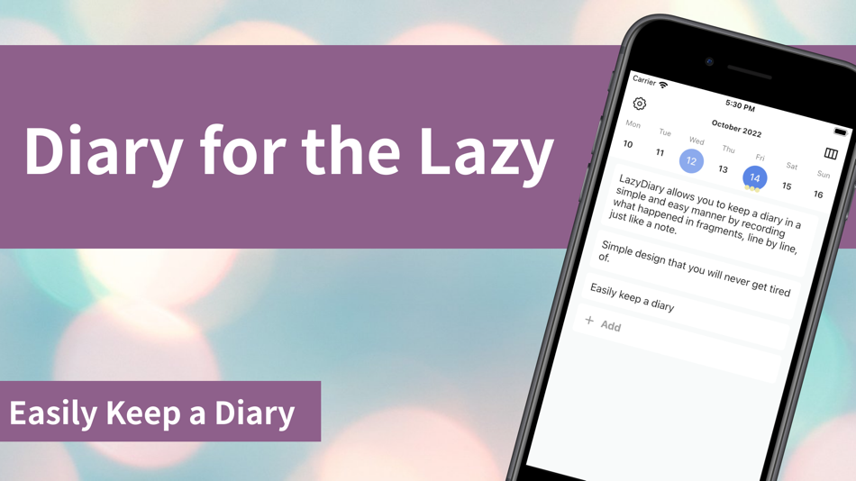 #1. LazyDiary-Daily Diary Journal (iOS) By: Ryunosuke Nagase