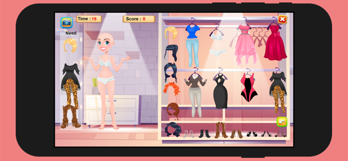 Dress Up Coloring Dots lines