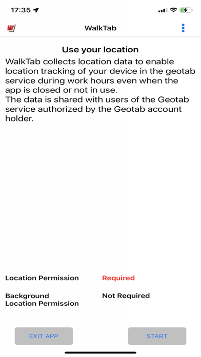 Screenshot #1 pour WalkTab for Geotab