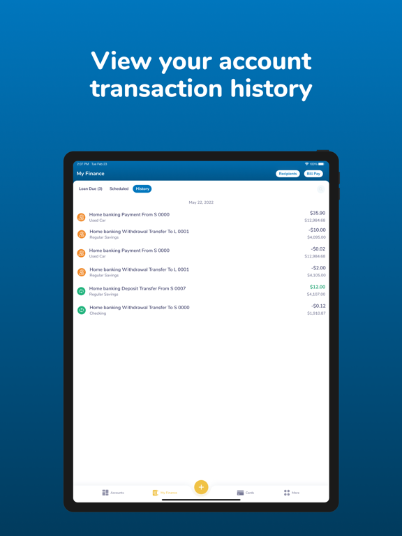 MOBILITY CU iPad screenshot 4 - Finance app