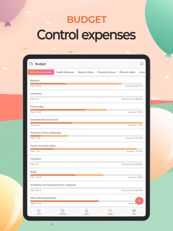 Event Planner: Birthday, Party iPad screenshot 5 - Lifestyle app