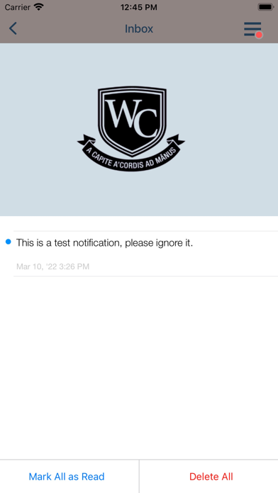 Wellington College App Screenshot