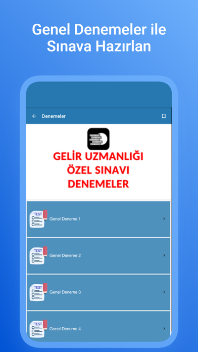 Gelir Uzmanlığı Özel Sınavı Screenshot