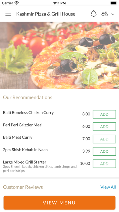 Kashmir Pizza and Grill House Screenshot
