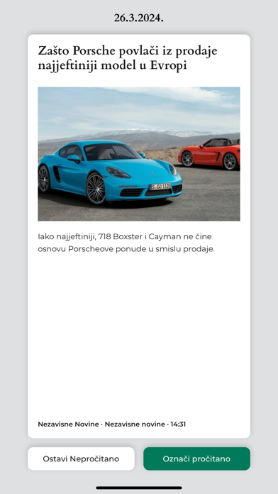 Screenshot 1 of Vijesti Ukratko App
