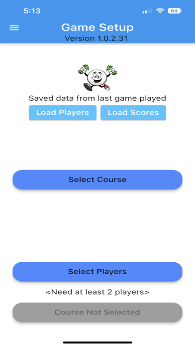 Golf Bank App Screenshot