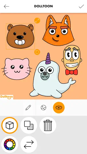 Captura de pantalla de Dolltoon - Cartoon Creator en iPhone 6