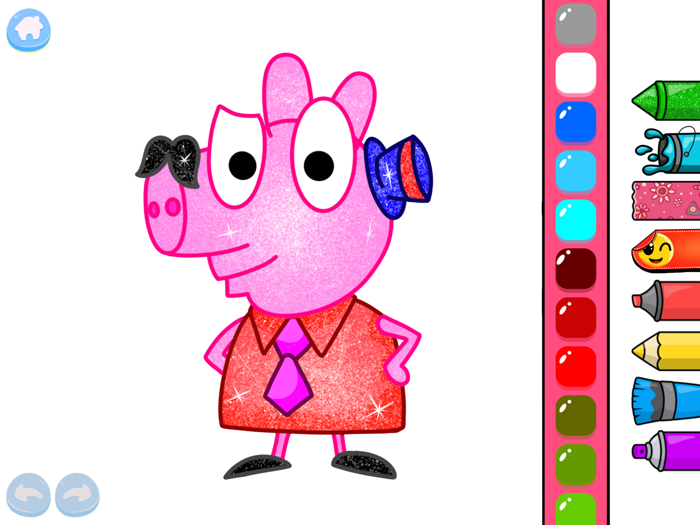 Cute Piggy  Coloring