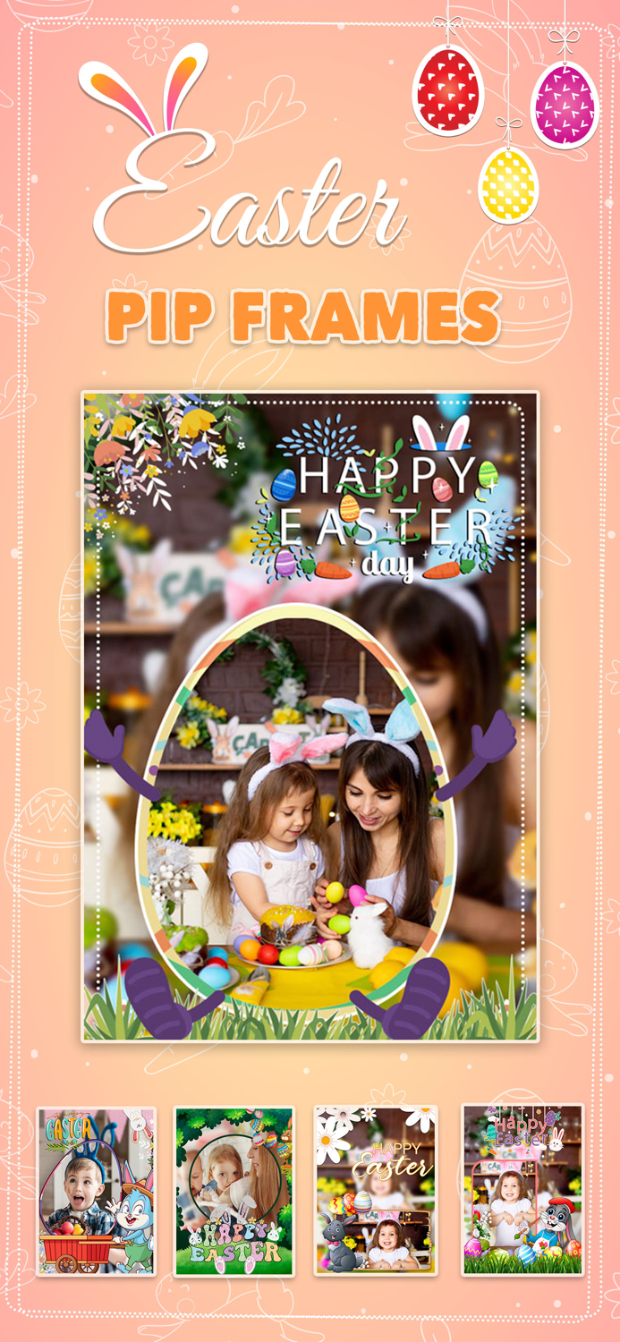 Easter Pip Photo Frame Collage