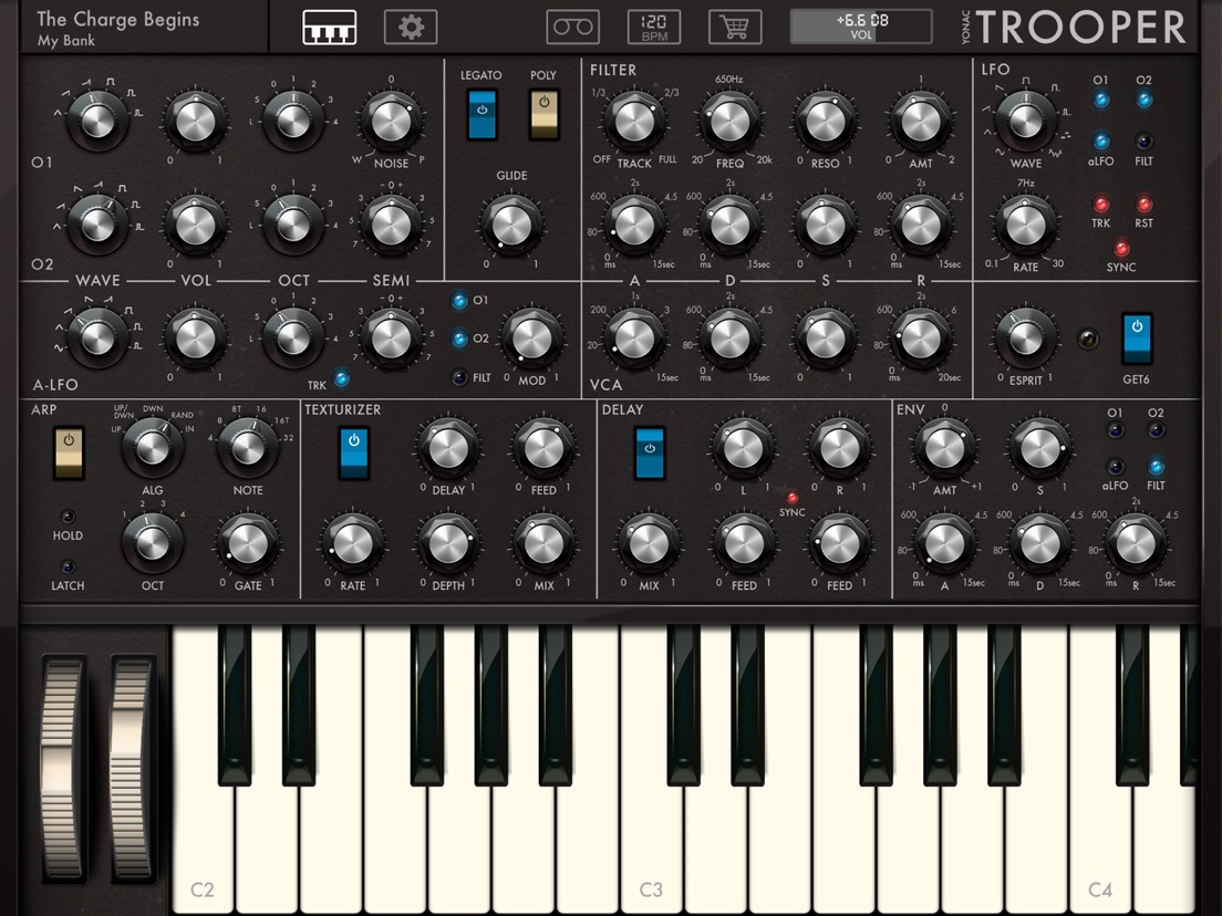 TROOPER Synthesizer App voor iPhone, iPad en iPod touch AppWereld
