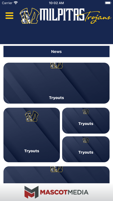 Milpitas Trojans Athletics Screenshot