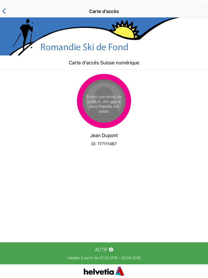 Ski de Fond Carte daccès