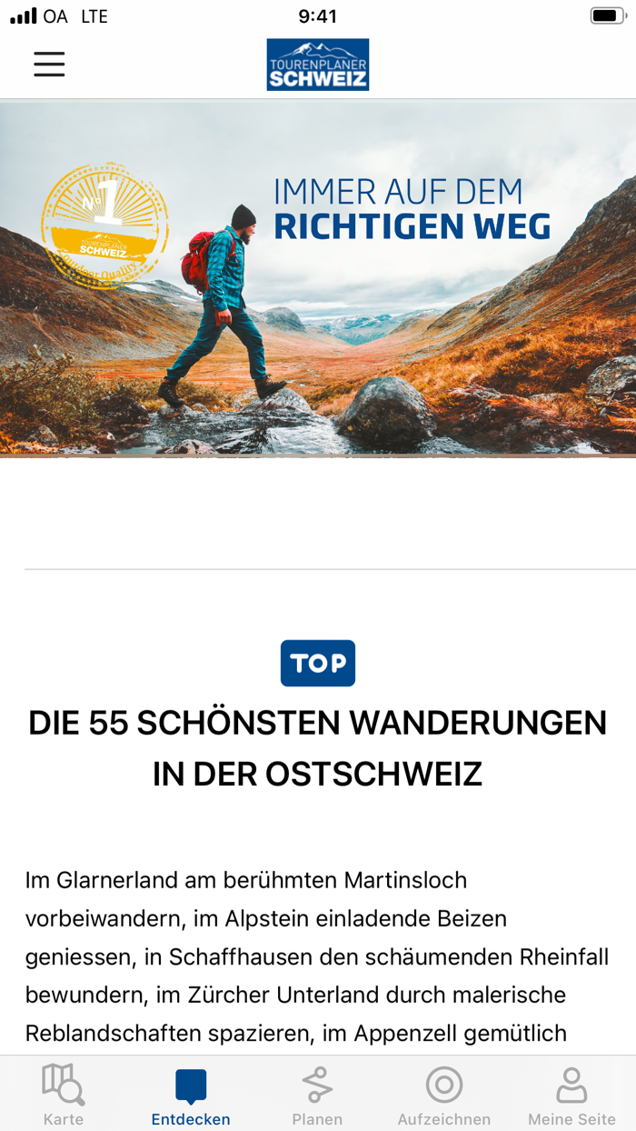 Tourenplaner SCHWEIZ