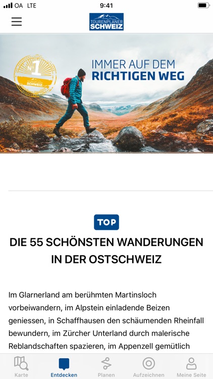 Tourenplaner SCHWEIZ