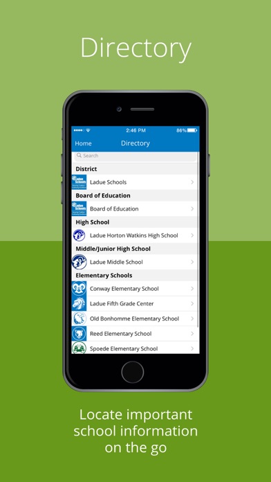 Ladue School District Screenshot