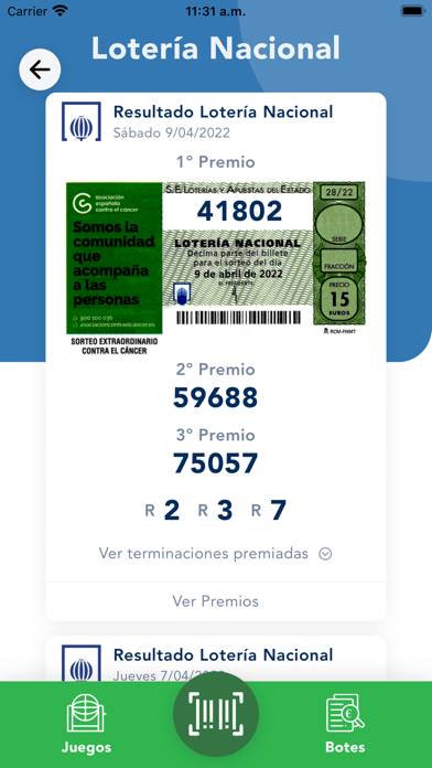 Buscar Lotería Screenshot
