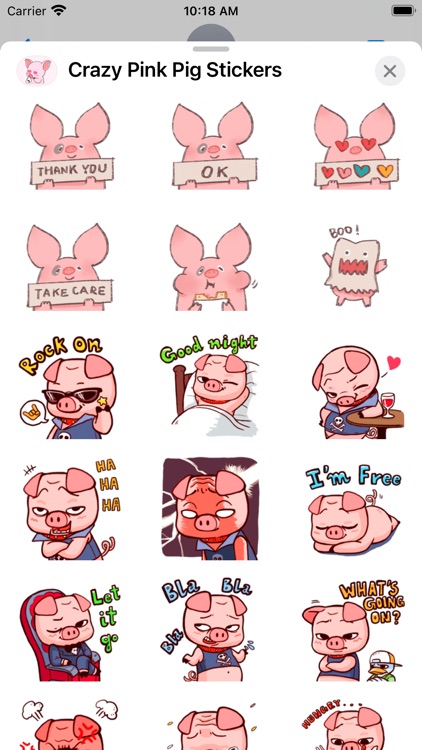 Crazy Pink Pig Stickers screenshot-9