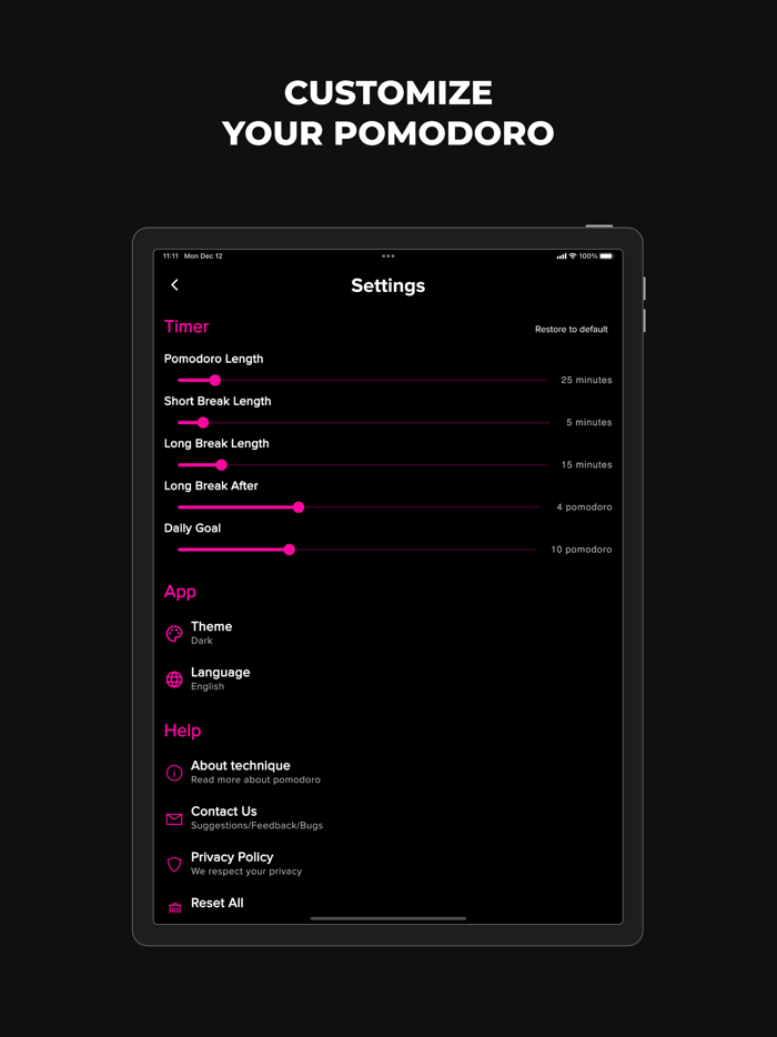 Minimalist Pomodoro Timer