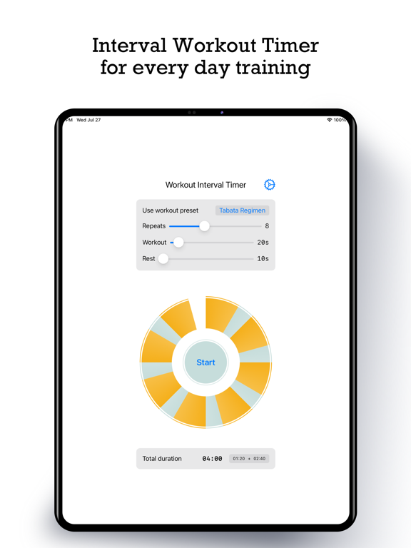 Daily Workout Interval Timer Screenshots