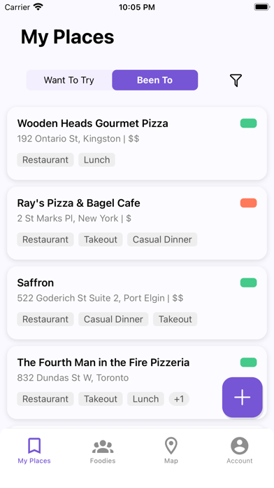 Foodi: Social restaurant lists Screenshot