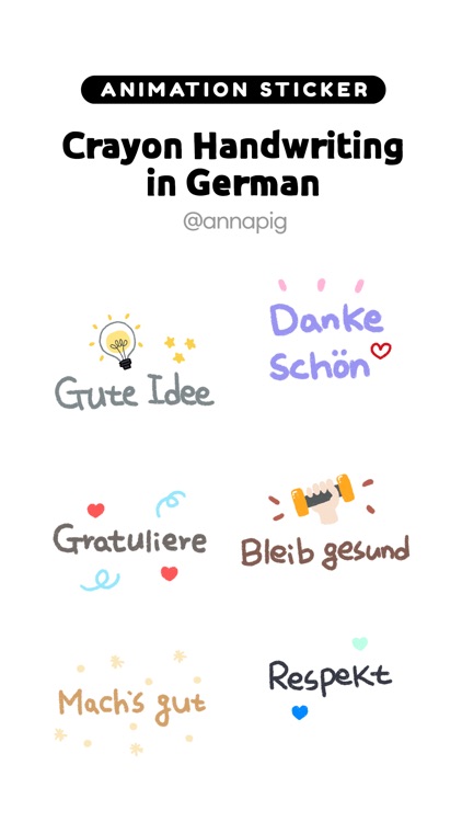 Crayon Handwriting in German